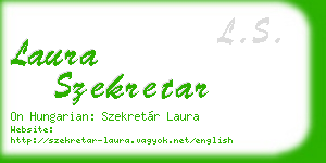 laura szekretar business card
