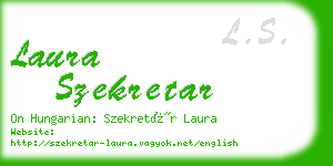 laura szekretar business card